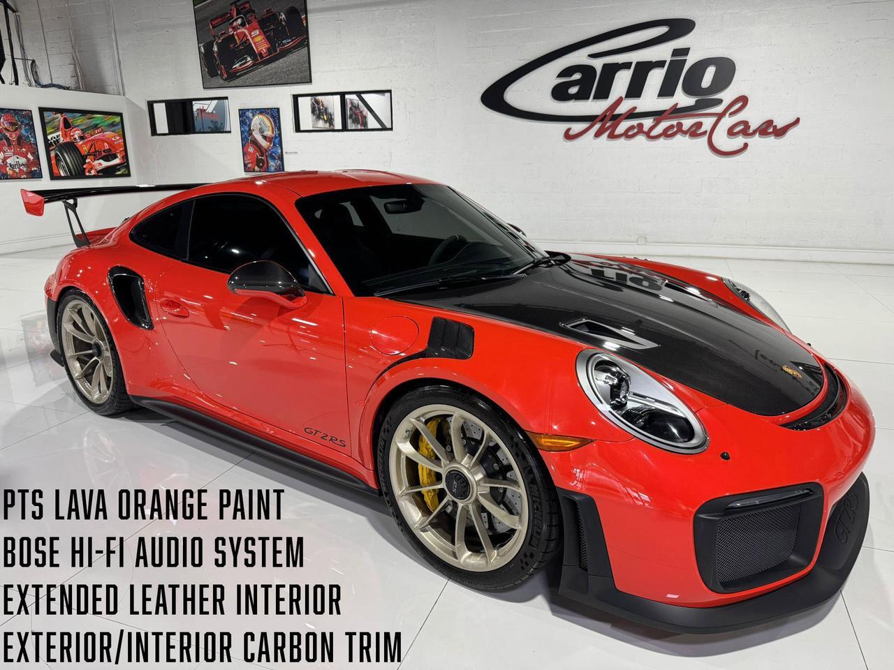 2018 Porsche 911 GT2 RS PTS Lava Orange paint, Bose audio, extended leather, carbon galore AND MORE!!! Fort Lauderdale FL