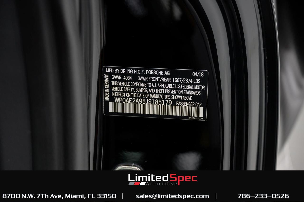 2018 Porsche 911 GT2 RS Weissach Package Miami FL