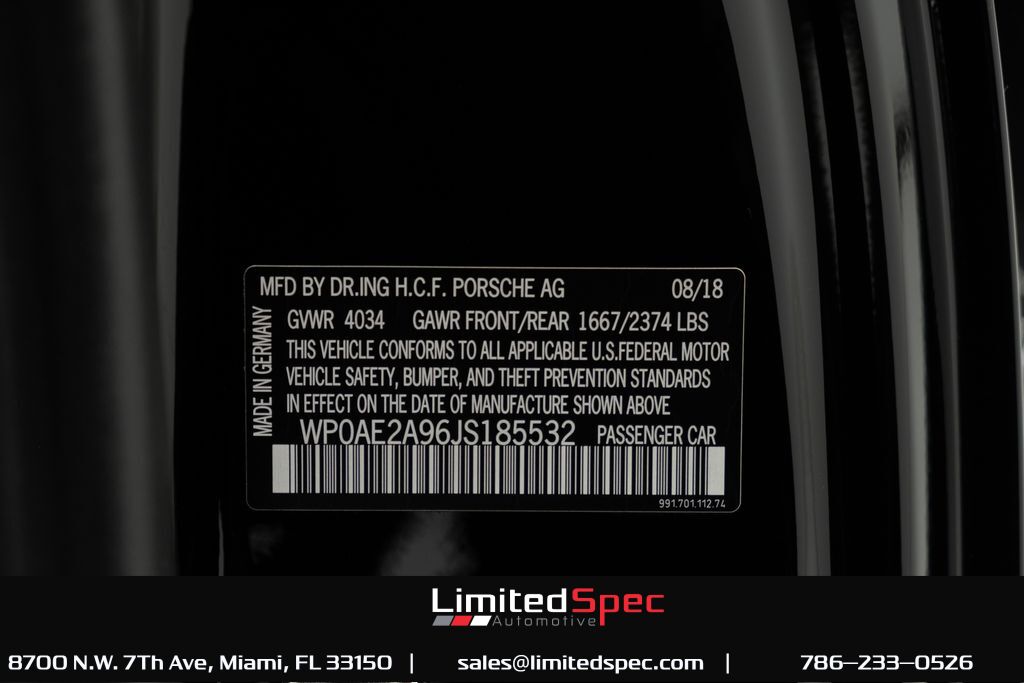 2018 Porsche 911 GT2 RS Weissach Package Miami FL