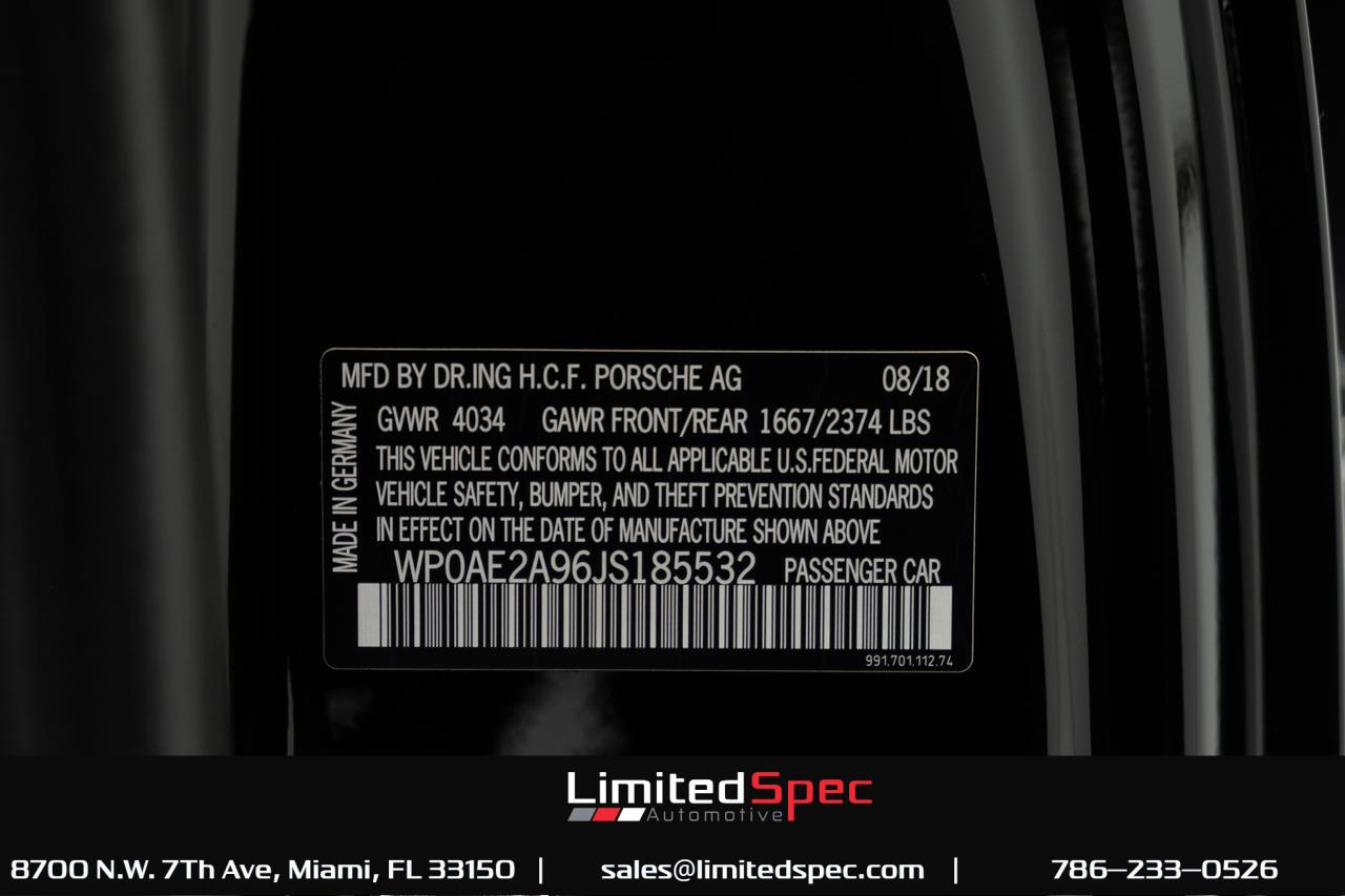 2018 Porsche 911 GT2 RS Weissach Package Miami FL