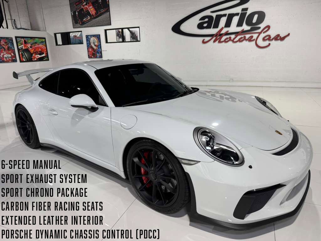 2018 Porsche 911 GT3 6-SPEED MANUAL!! Sport Chrono pack, extended leather, PDCC, carbon bucket seats AND MORE!! Fort Lauderdale FL