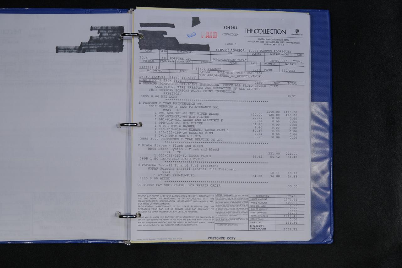 2018 Porsche 911 GT3 GULF BLUE GT3 GULF BLUE Miami FL