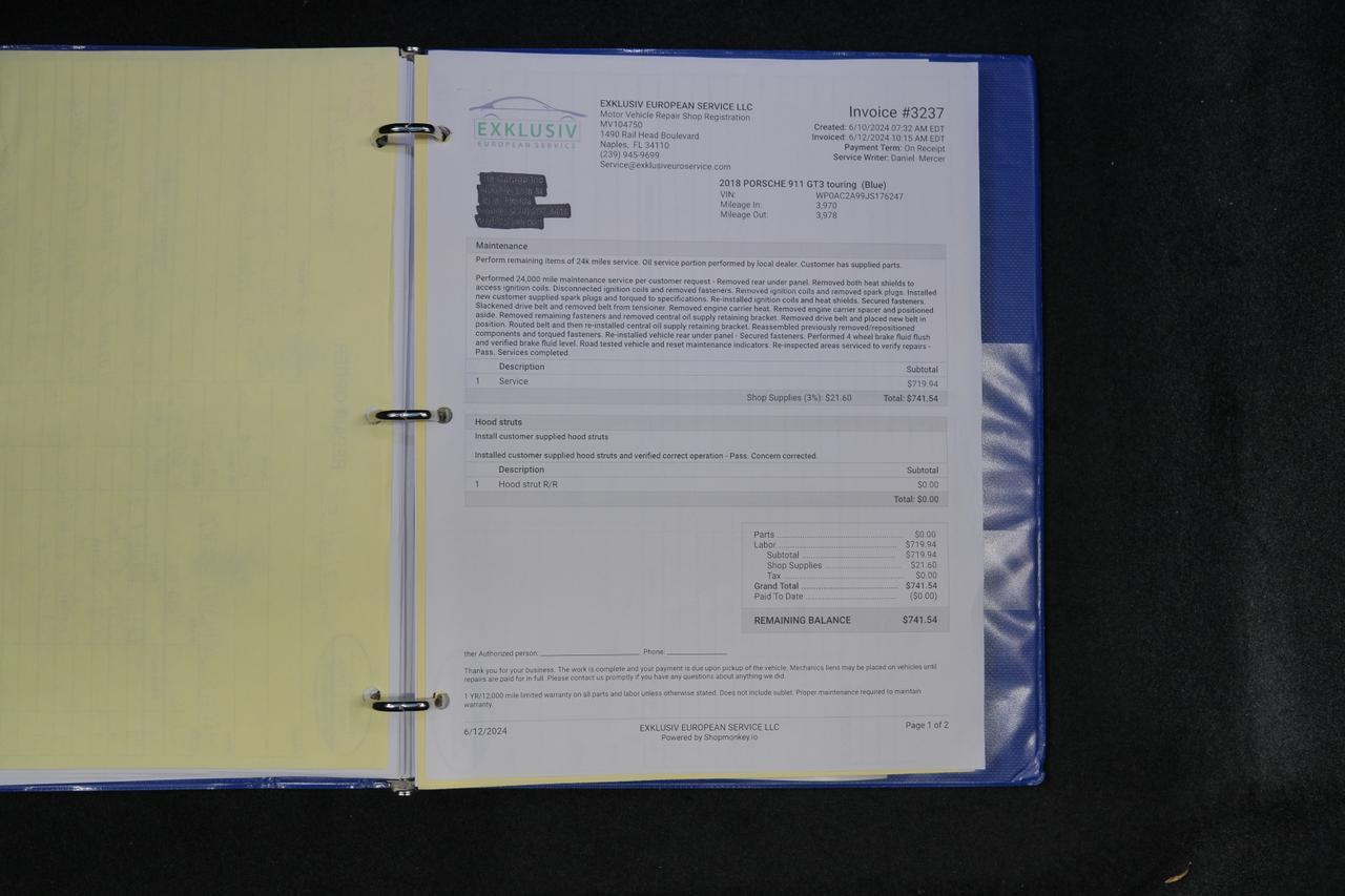 2018 Porsche 911 GT3 GULF BLUE GT3 GULF BLUE Miami FL