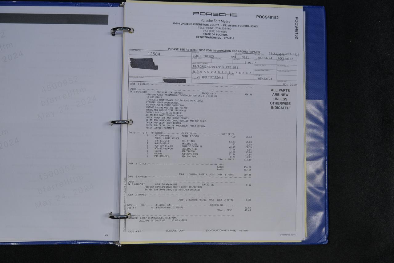 2018 Porsche 911 GT3 GULF BLUE GT3 GULF BLUE Miami FL