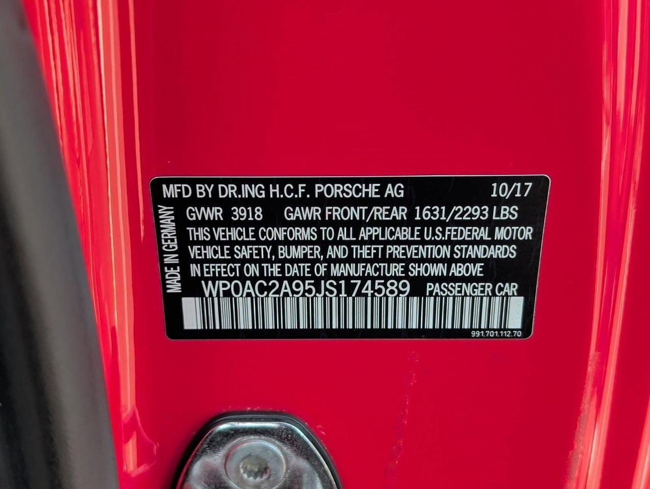 2018 Porsche 911 GT3 San Juan TX