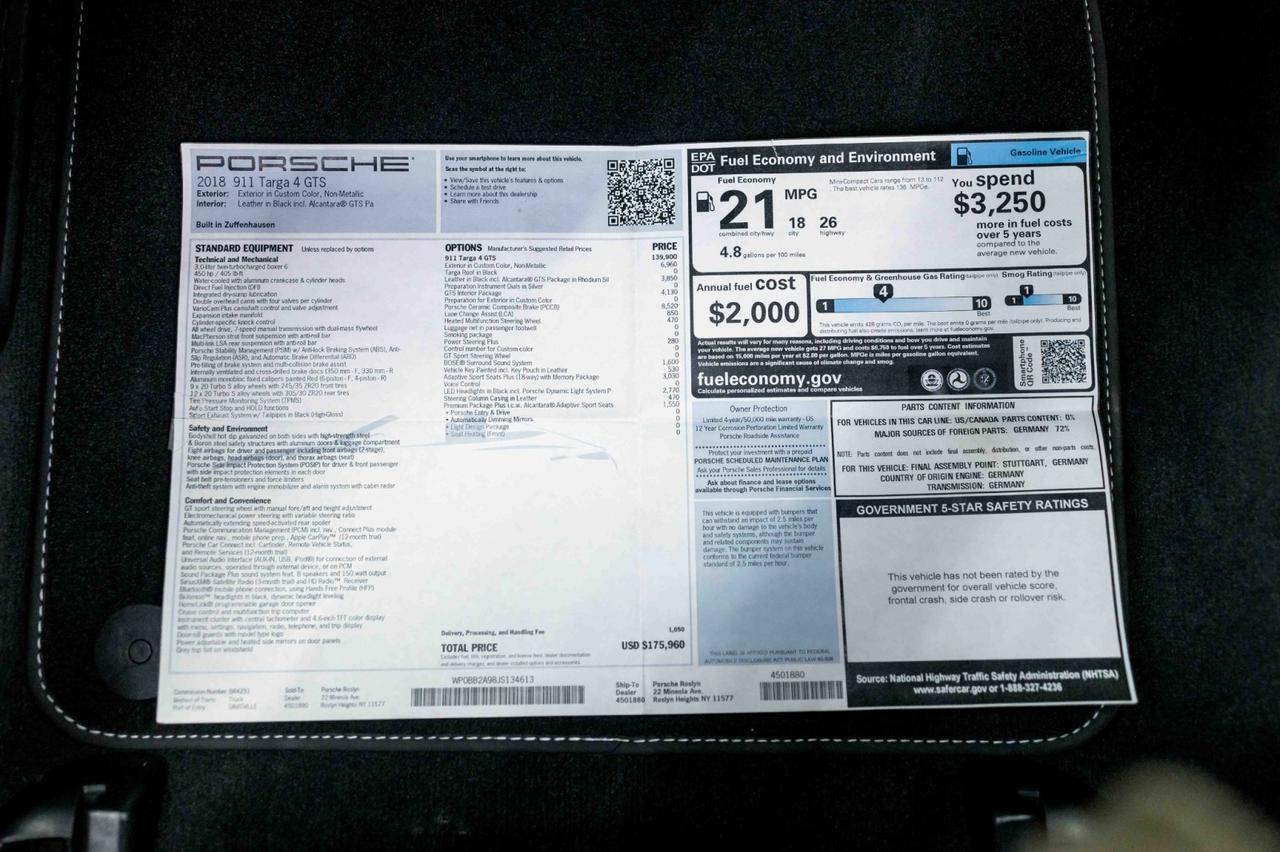 2018 Porsche 911 Targa 4 GTS