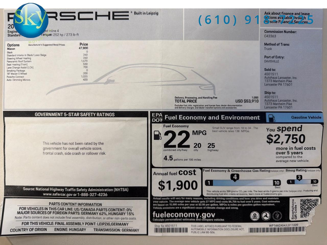 2018 Porsche Macan AWD West Chester PA