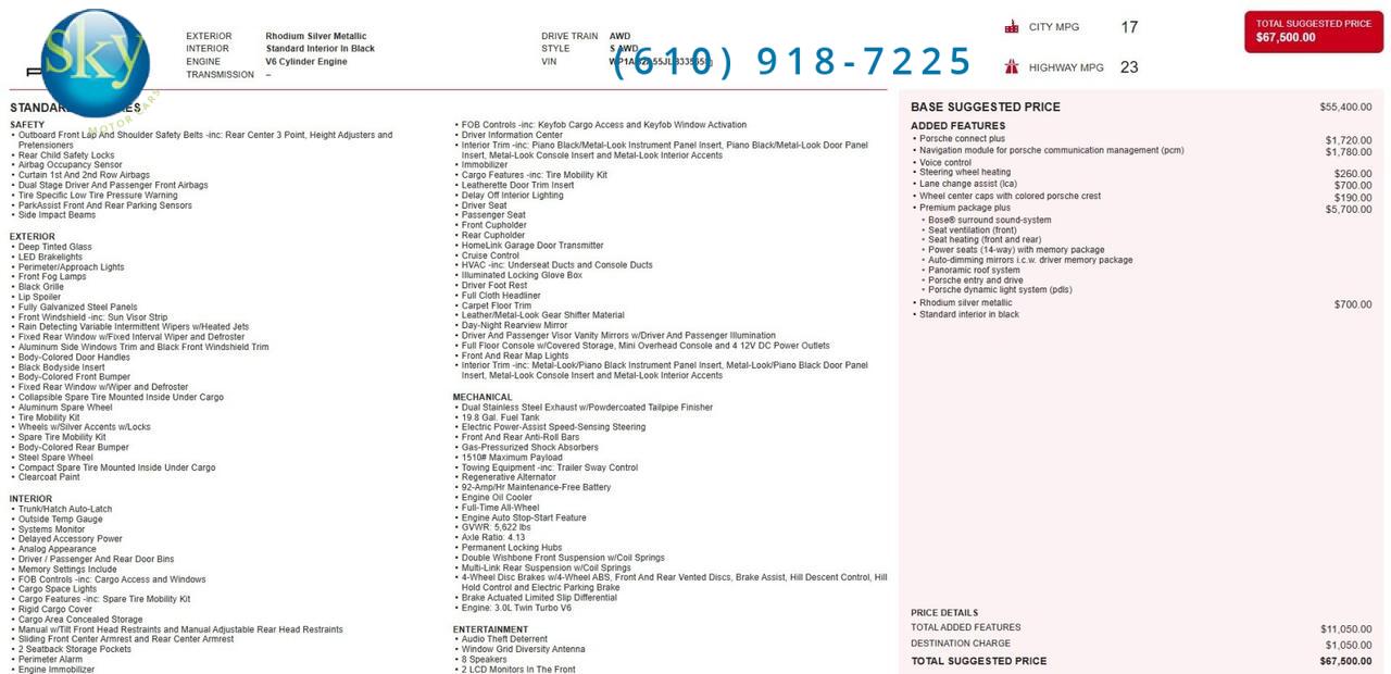 2018 Porsche Macan AWD S West Chester PA