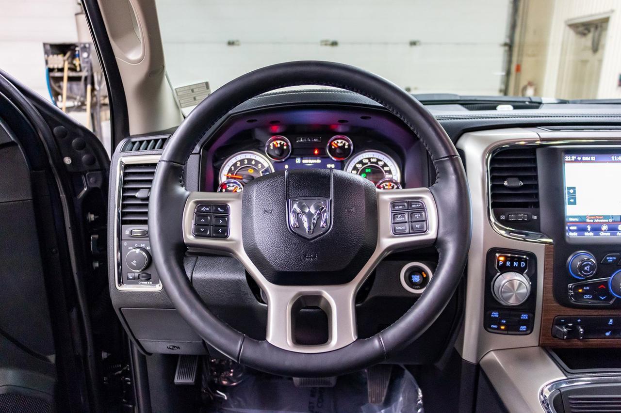 2018 Ram 1500 4x4 Crew Cab Laramie EcoDiesel Leather Roof Nav Red Deer AB