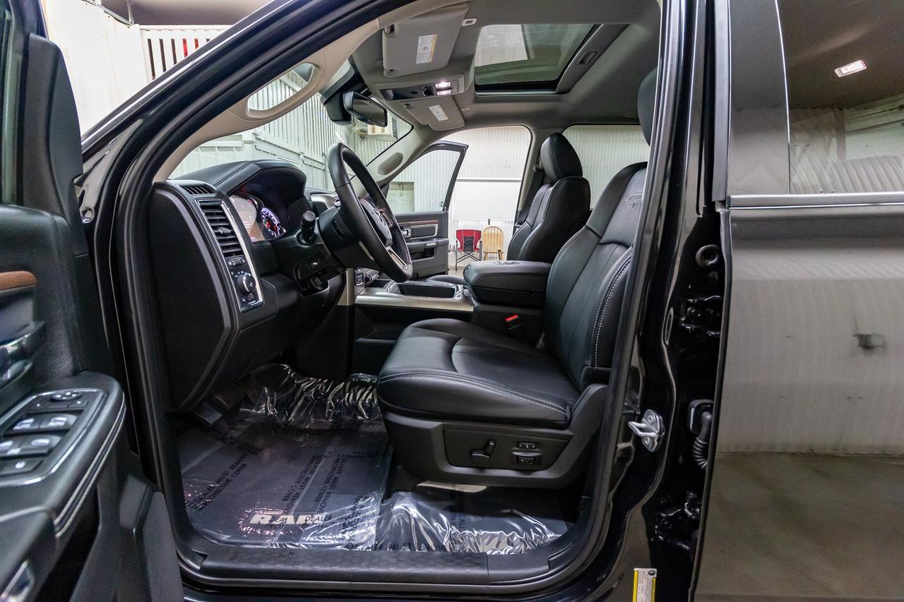 2018 Ram 1500 4x4 Crew Cab Laramie EcoDiesel Leather Roof Nav Red Deer AB