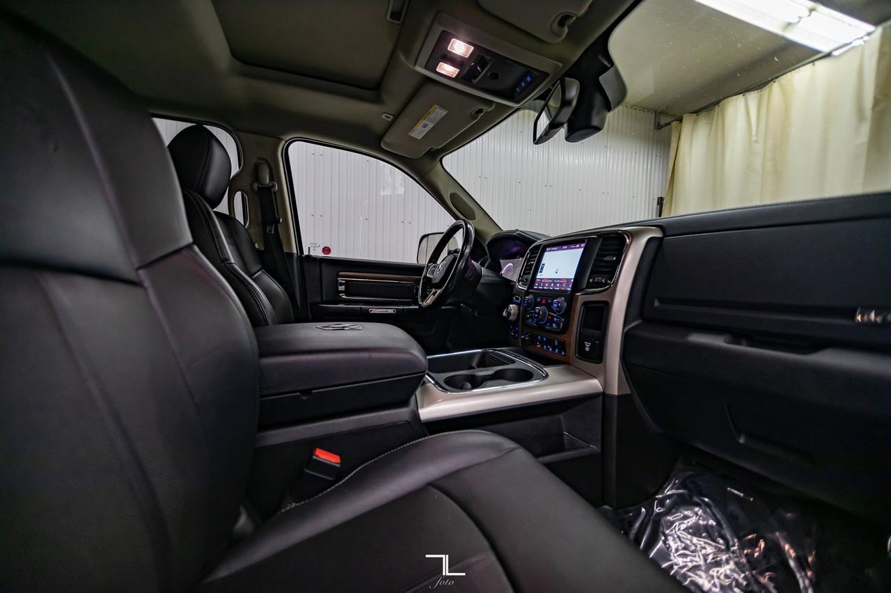 2018 Ram 1500 4x4 Crew Cab Laramie Longbox Leather Roof Nav BCam Red Deer AB