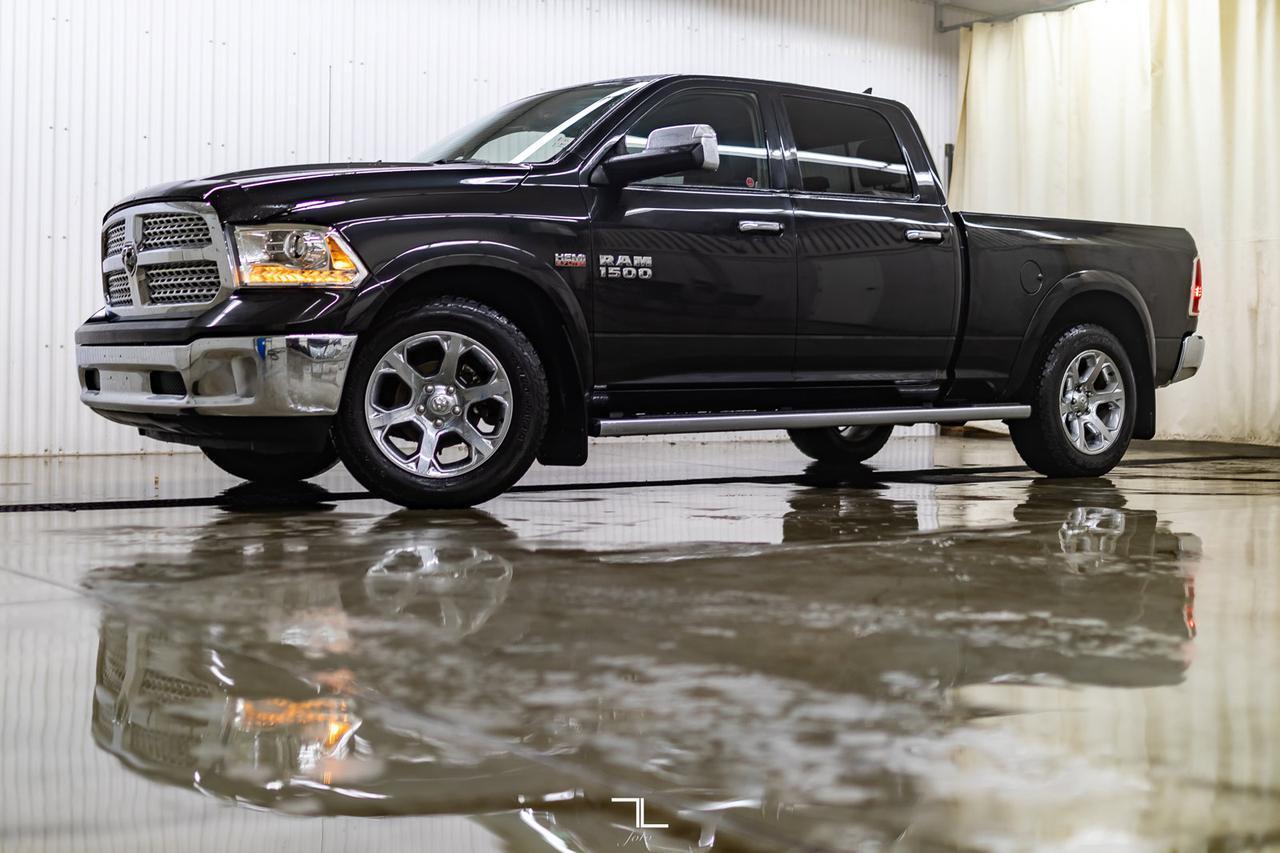 2018 Ram 1500 4x4 Crew Cab Laramie Longbox Leather Roof Nav BCam Red Deer AB