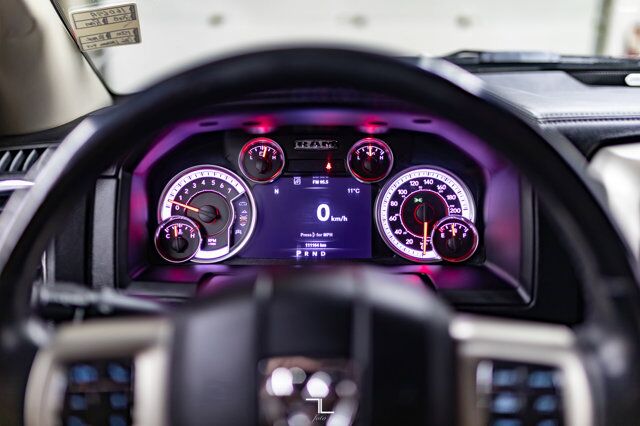 2018 Ram 1500 4x4 Crew Cab Laramie Longbox Leather Roof Nav BCam Red Deer AB