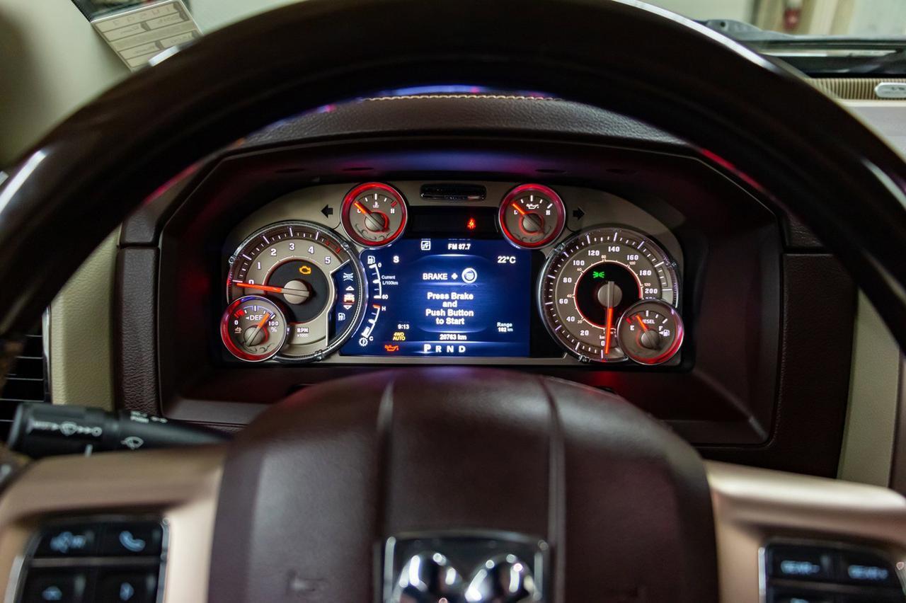 2018 Ram 1500 4x4 Crew Cab Longhorn EcoDiesel Leather Roof Nav Red Deer AB