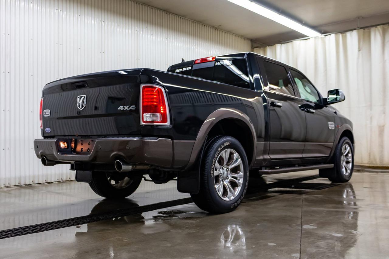 2018 Ram 1500 4x4 Crew Cab Longhorn EcoDiesel Leather Roof Nav Red Deer AB