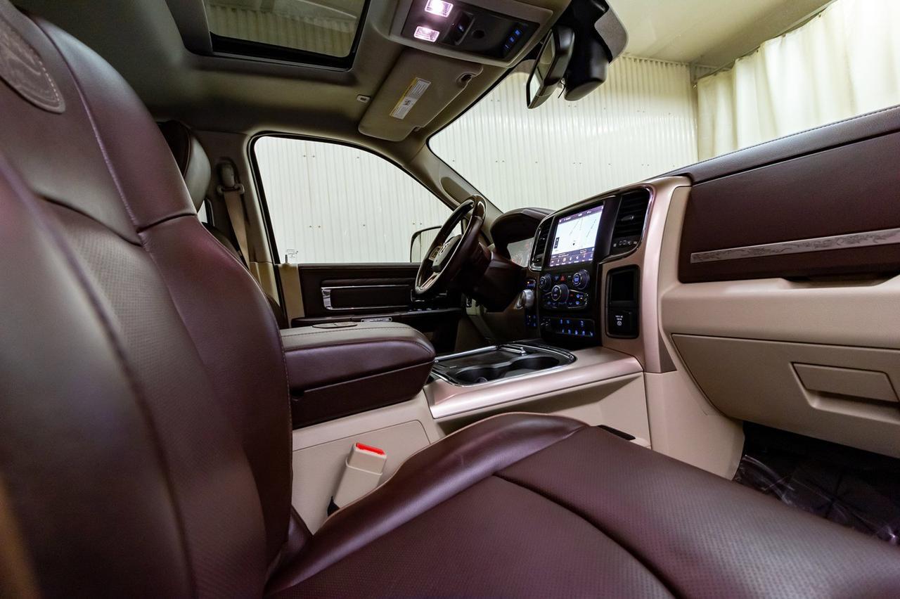 2018 Ram 1500 4x4 Crew Cab Longhorn EcoDiesel Leather Roof Nav Red Deer AB