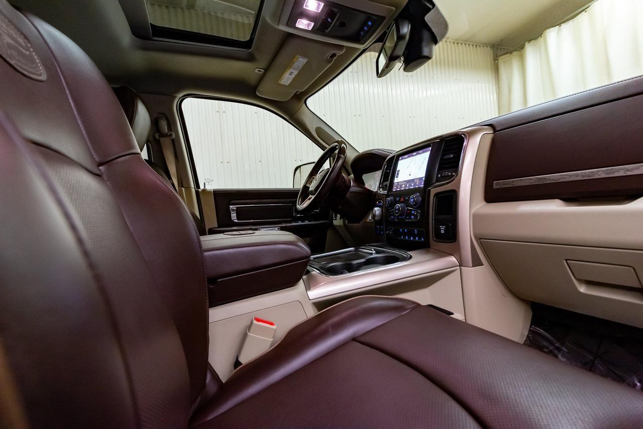 2018 Ram 1500 4x4 Crew Cab Longhorn EcoDiesel Leather Roof Nav Red Deer AB