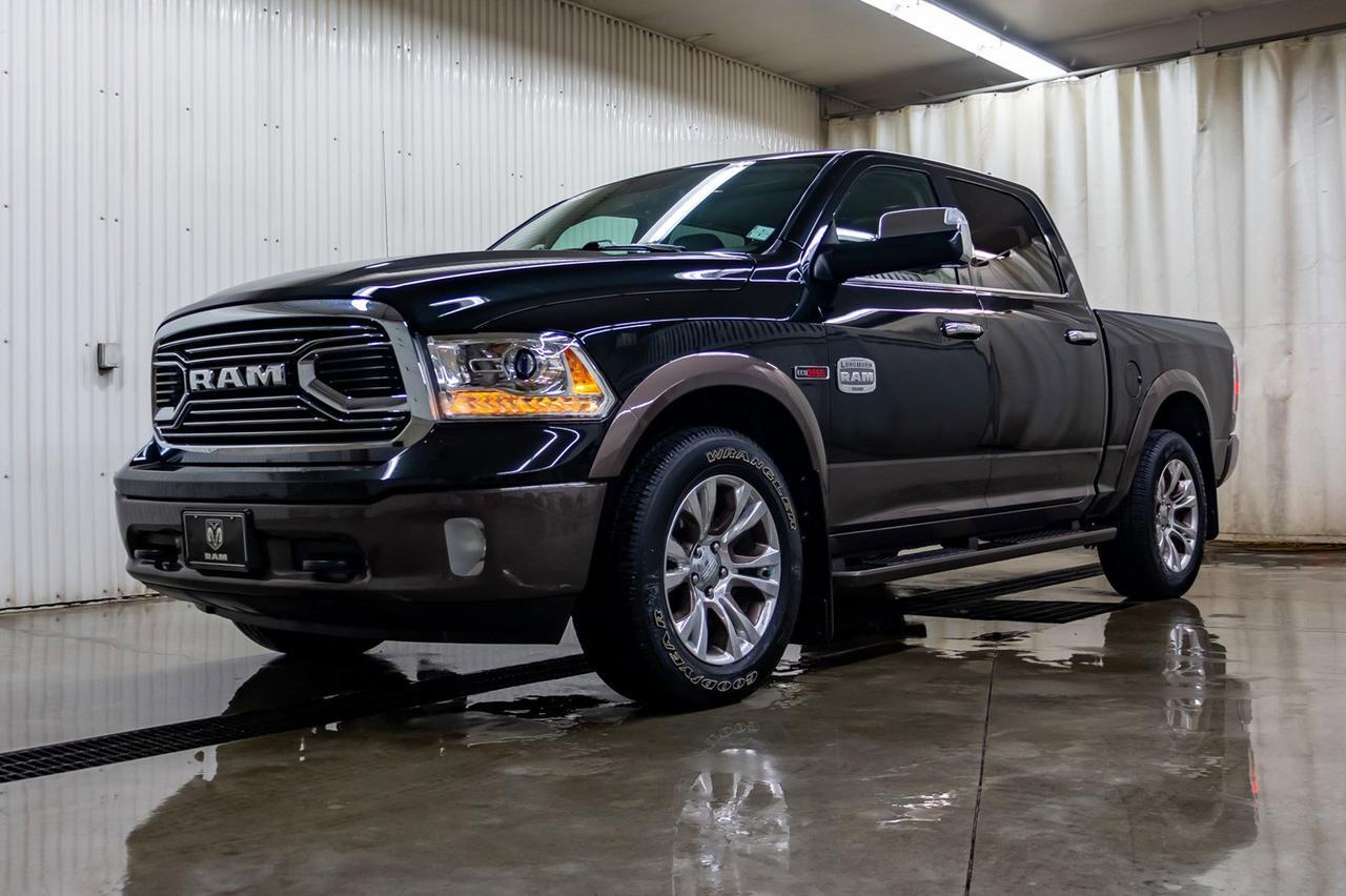 2018 Ram 1500 4x4 Crew Cab Longhorn EcoDiesel Leather Roof Nav Red Deer AB