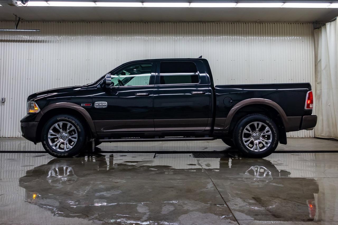 2018 Ram 1500 4x4 Crew Cab Longhorn EcoDiesel Leather Roof Nav Red Deer AB