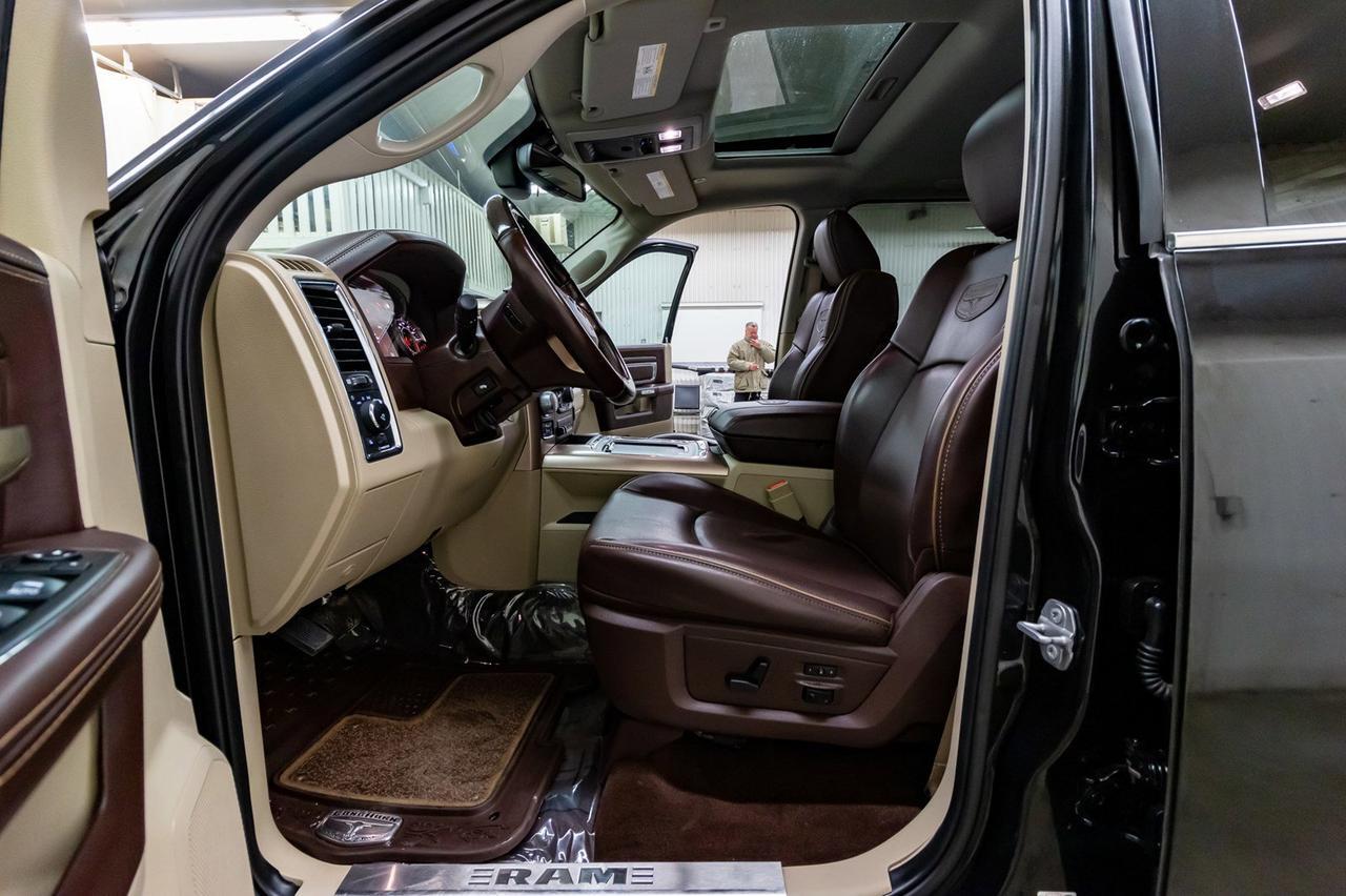 2018 Ram 1500 4x4 Crew Cab Longhorn EcoDiesel Leather Roof Nav Red Deer AB