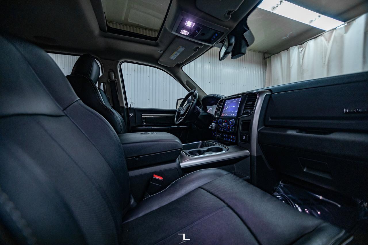 2018 Ram 1500 4x4 Crew Cab Sport 4" Lift Leather Roof Nav Red Deer AB