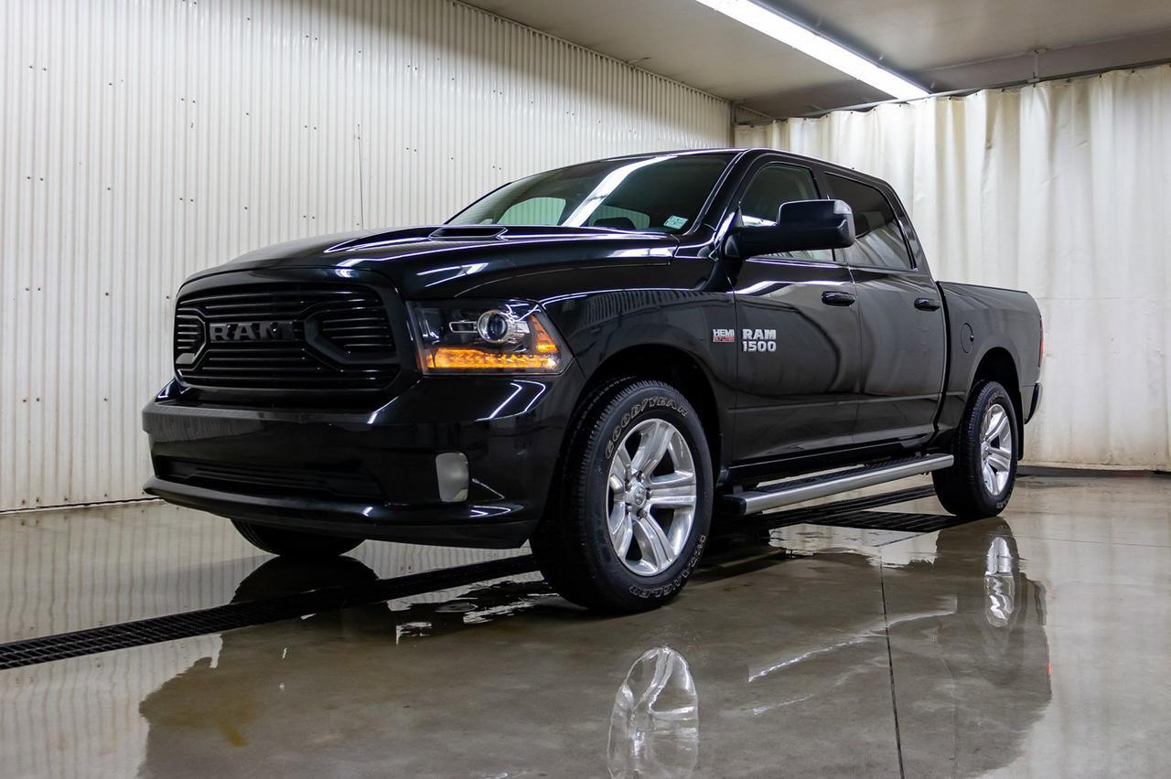 2018 Ram 1500 4x4 Crew Cab Sport Leather Nav BCam Red Deer AB