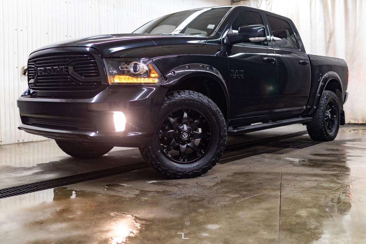 2018 Ram 1500 4x4 Crew Cab Sport Leather Roof Nav BCam Red Deer AB