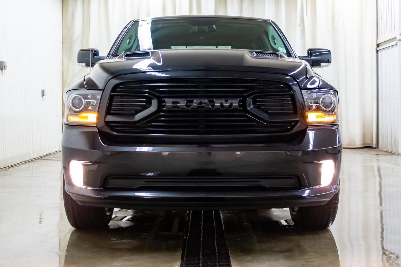 2018 Ram 1500 4x4 Crew Cab Sport Longbox Leather Roof Nav Red Deer AB