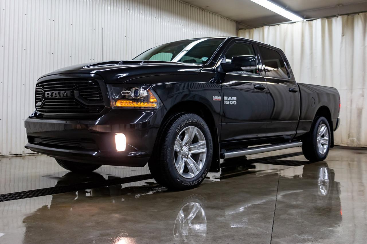 2018 Ram 1500 4x4 Crew Cab Sport Longbox Leather Roof Nav Red Deer AB