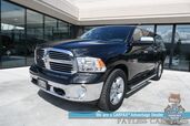 2018 Ram 1500 Big Horn / 4X4 / 3.0 L Eco Diesel V6 / Crew Cab / Power & Heated Cloth Seats / Heated Steering Wheel / Apple CarPlay & Android Auto / Back Up Camera / Color Matched Leer Camper Shell / Tow Pkg / 1-Owner