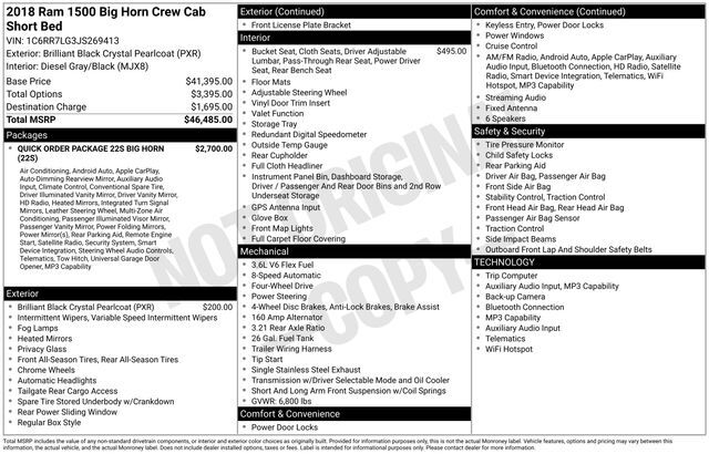 2018 Ram 1500 Big Horn Raleigh NC