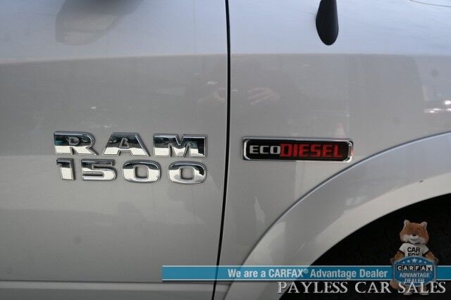 2018 Ram 1500 Laramie / 4X4 / 3.0L EcoDiesel V6 / Crew Cab / Convenience Group / Auto Start / Heated & Cooled Leather Seats / Heated Steering / Apple CarPlay & Android Auto / Back Up Camera / Keyless Entry & Start / Tow Pkg / 1-Owner Anchorage AK