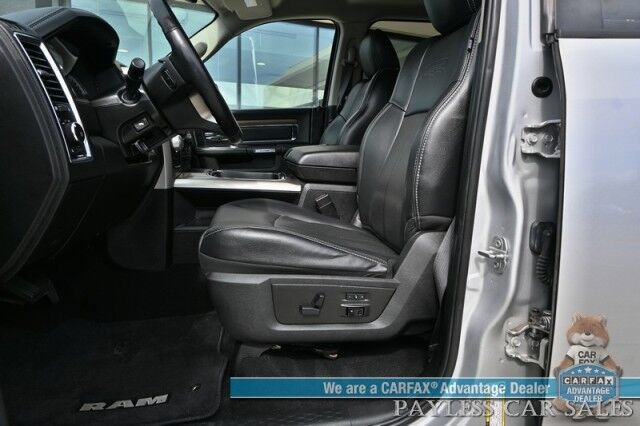 2018 Ram 1500 Laramie / 4X4 / 3.0L EcoDiesel V6 / Crew Cab / Convenience Group / Auto Start / Heated & Cooled Leather Seats / Heated Steering / Apple CarPlay & Android Auto / Back Up Camera / Keyless Entry & Start / Tow Pkg / 1-Owner Anchorage AK