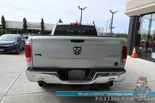 2018 Ram 1500 Laramie / 4X4 / 3.0L EcoDiesel V6 / Crew Cab / Convenience Group / Auto Start / Heated & Cooled Leather Seats / Heated Steering / Apple CarPlay & Android Auto / Back Up Camera / Keyless Entry & Start / Tow Pkg / 1-Owner Anchorage AK
