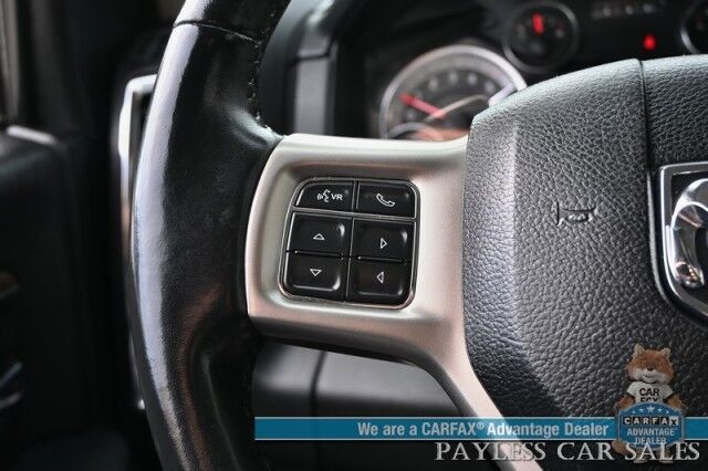2018 Ram 1500 Laramie / 4X4 / 3.0L EcoDiesel V6 / Crew Cab / Convenience Group / Auto Start / Heated & Cooled Leather Seats / Heated Steering / Apple CarPlay & Android Auto / Back Up Camera / Keyless Entry & Start / Tow Pkg / 1-Owner Anchorage AK