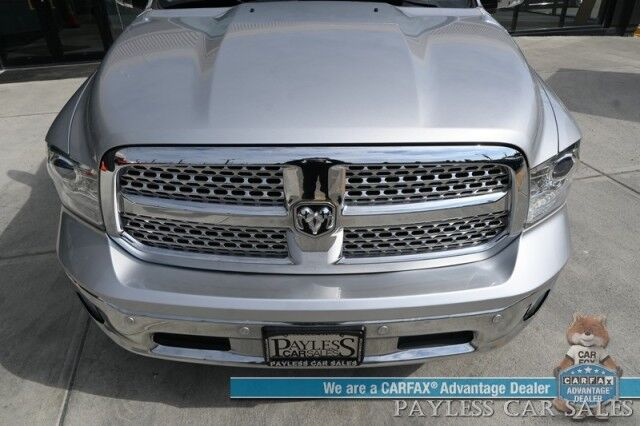 2018 Ram 1500 Laramie / 4X4 / 3.0L EcoDiesel V6 / Crew Cab / Convenience Group / Auto Start / Heated & Cooled Leather Seats / Heated Steering / Apple CarPlay & Android Auto / Back Up Camera / Keyless Entry & Start / Tow Pkg / 1-Owner Anchorage AK