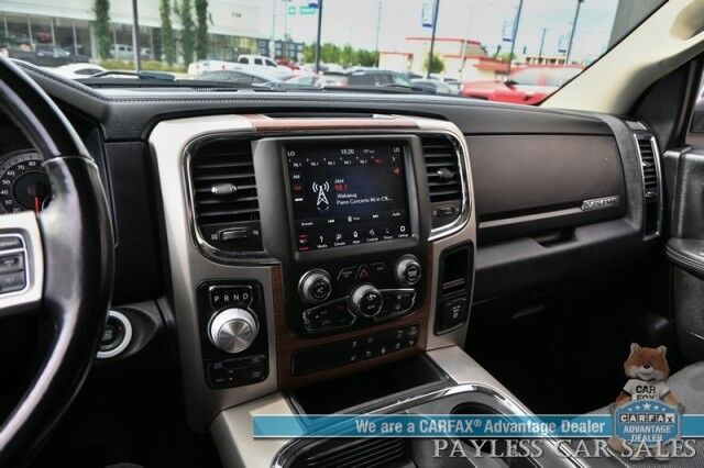 2018 Ram 1500 Laramie / 4X4 / 3.0L EcoDiesel V6 / Crew Cab / Convenience Group / Auto Start / Heated & Cooled Leather Seats / Heated Steering / Apple CarPlay & Android Auto / Back Up Camera / Keyless Entry & Start / Tow Pkg / 1-Owner Anchorage AK