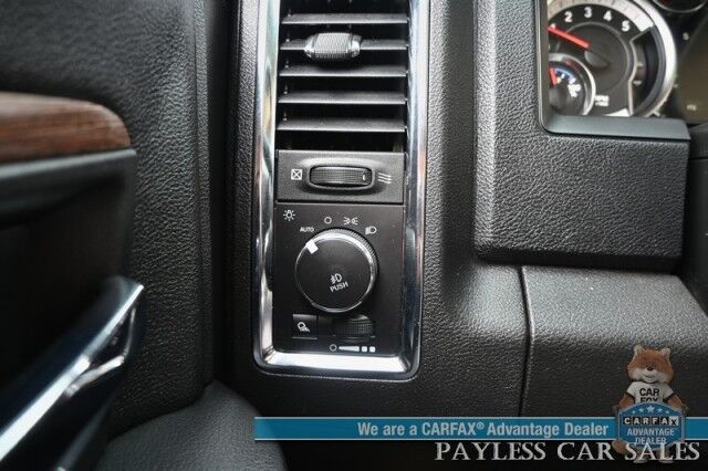 2018 Ram 1500 Laramie / 4X4 / 3.0L EcoDiesel V6 / Crew Cab / Convenience Group / Auto Start / Heated & Cooled Leather Seats / Heated Steering / Apple CarPlay & Android Auto / Back Up Camera / Keyless Entry & Start / Tow Pkg / 1-Owner Anchorage AK