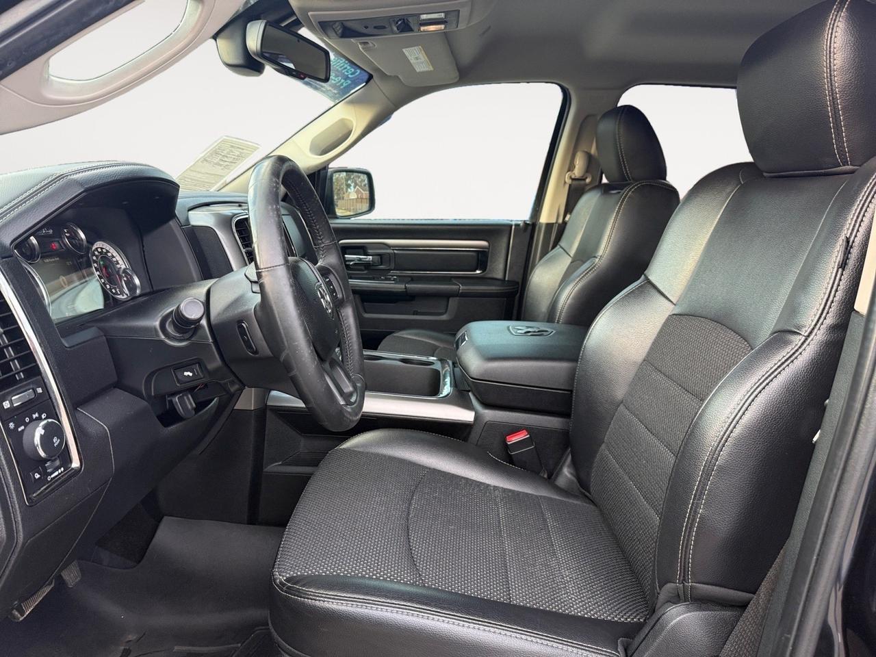 2018 Ram 1500 Night, APPLE CARPLAY/ANDROID AUTO, REAR POWER SLIDING WINDOW, HEATED STEERING WHEEL, HEATED SEATS, UNIVERSAL GARAGE DOOR OPENER, POWER AND HEATED MIRRORS, COME AND TEST DRIVE THIS RAM 1500 TODAY!