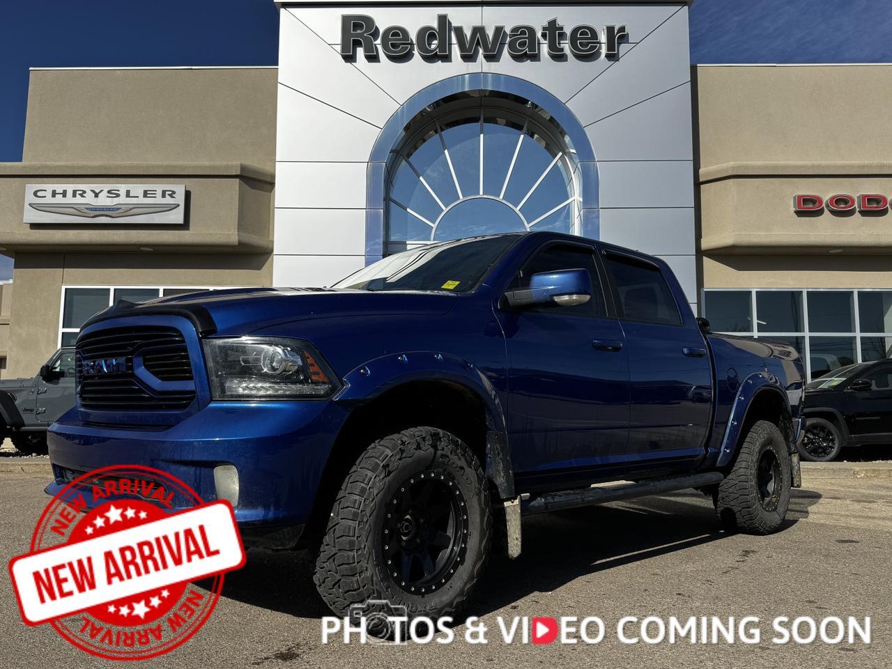 2018 Ram 1500 Sport Crew Cab 4x4 | Rig Ready Ram | HEMI V8 | Alpine Audio | Blue Streak Pearl