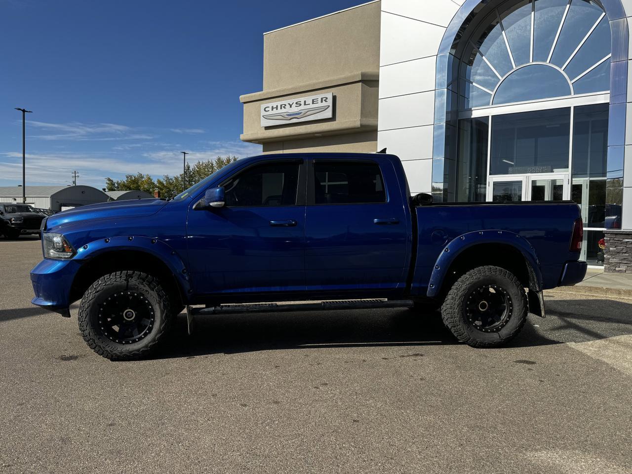 2018 Ram 1500 Sport Crew Cab 4x4 | Rig Ready Ram | HEMI V8 | Alpine Audio | Blue Streak Pearl Redwater AB