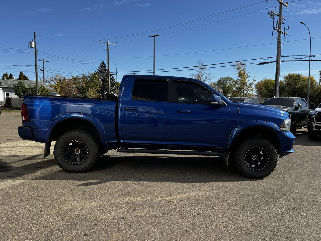 2018 Ram 1500 Sport Crew Cab 4x4 | Rig Ready Ram | HEMI V8 | Alpine Audio | Blue Streak Pearl Redwater AB