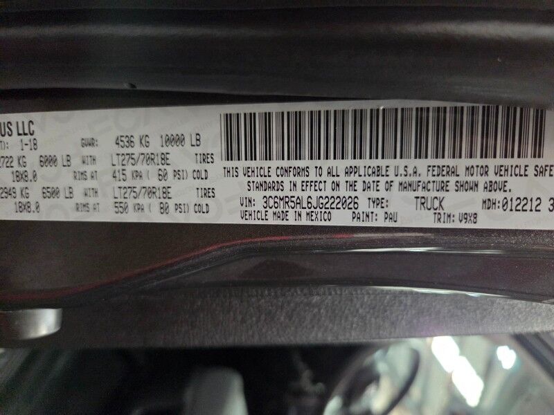 2018 Ram 2500 4WD Reg Cab 6.7L Diesel Camper Shell NEW 35in Tires FREE WARRANTY Call (682)587-6288 Arlington TX