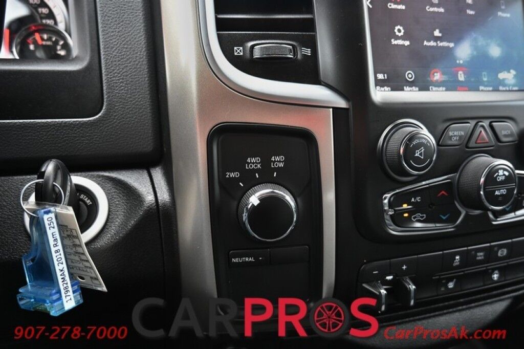 2018 Ram 2500 Big Horn - 6.7L I6 Cummins Diesel - 4x4 - Luxury Pkg - Cold Weather Group - Heated Seats - Remote Start - Keyless Entry - Heated Steering Wheel - Power Heated Folding Mirrors - Running Boards - Tow Pkg - 1 Owner Anchorage AK