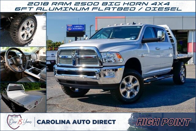 2018 Ram 2500 Big Horn 4X4 / Aluminum Flatbed / Turbo Diesel! High Point NC