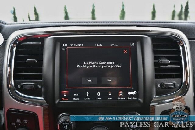 2018 Ram 2500 Laramie / 4X4 / Mega Cab / Cummins Turbo Diesel / Auto Start / Power Heated & Ventilated Leather Seats / Heated Steering / Navigation / Apple CarPlay & Android Auto / Bed Liner / Back Up Cam / Tow Pkg Anchorage AK