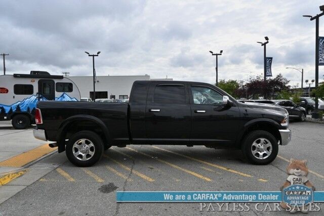 2018 Ram 2500 Laramie / 4X4 / Mega Cab / Cummins Turbo Diesel / Auto Start / Power Heated & Ventilated Leather Seats / Heated Steering / Navigation / Apple CarPlay & Android Auto / Bed Liner / Back Up Cam / Tow Pkg Anchorage AK