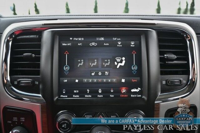 2018 Ram 2500 Laramie / 4X4 / Mega Cab / Cummins Turbo Diesel / Auto Start / Power Heated & Ventilated Leather Seats / Heated Steering / Navigation / Apple CarPlay & Android Auto / Bed Liner / Back Up Cam / Tow Pkg Anchorage AK