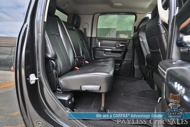 2018 Ram 2500 Laramie / 4X4 / Mega Cab / Cummins Turbo Diesel / Auto Start / Power Heated & Ventilated Leather Seats / Heated Steering / Navigation / Apple CarPlay & Android Auto / Bed Liner / Back Up Cam / Tow Pkg Anchorage AK