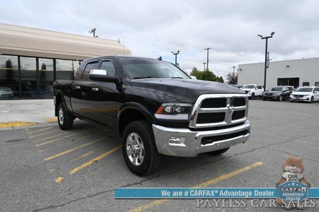 2018 Ram 2500 Laramie / 4X4 / Mega Cab / Cummins Turbo Diesel / Auto Start / Power Heated & Ventilated Leather Seats / Heated Steering / Navigation / Apple CarPlay & Android Auto / Bed Liner / Back Up Cam / Tow Pkg Anchorage AK